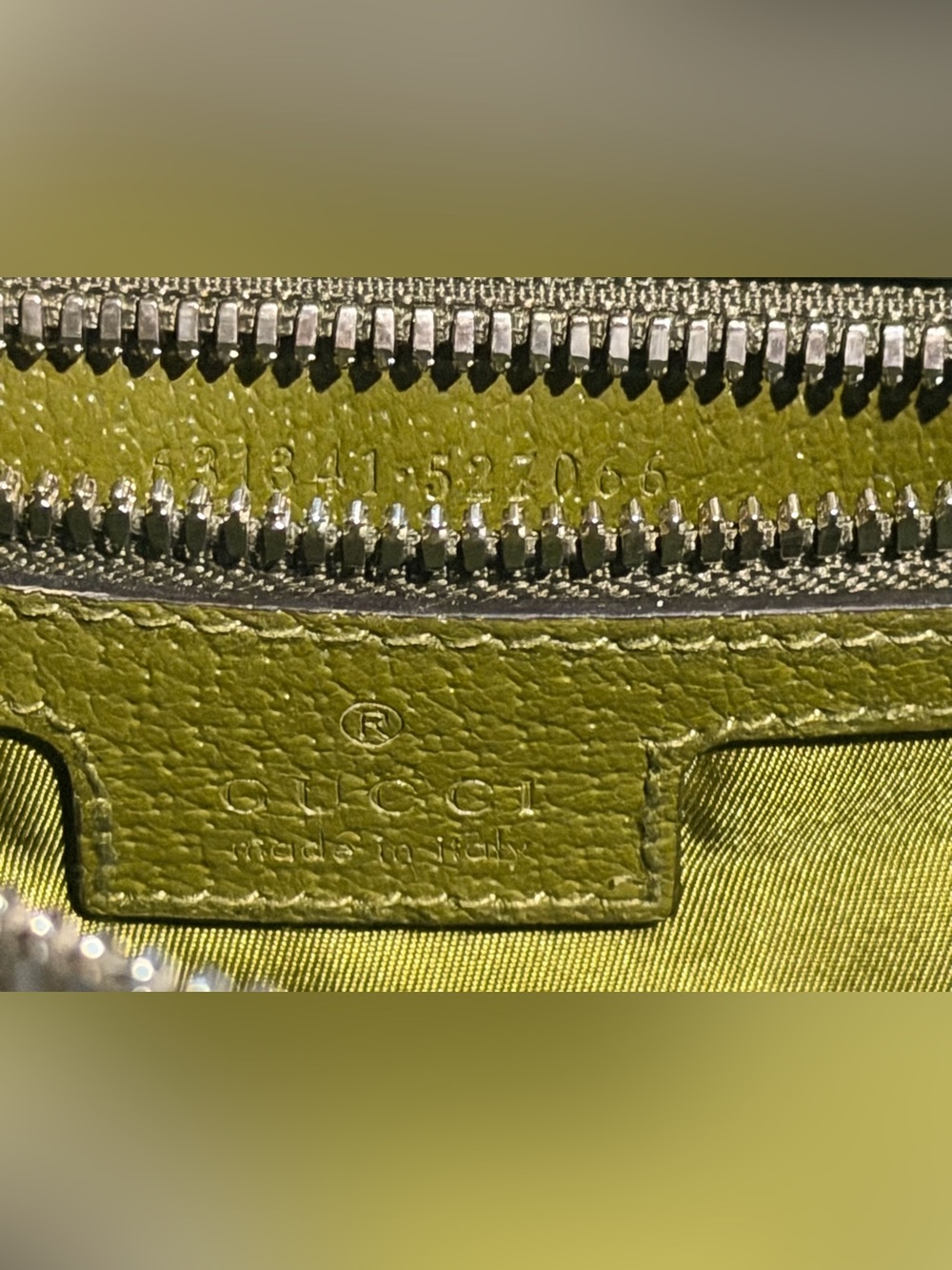 Gucci Olive Green Monogram Belt Bag - Picture 7 of 9